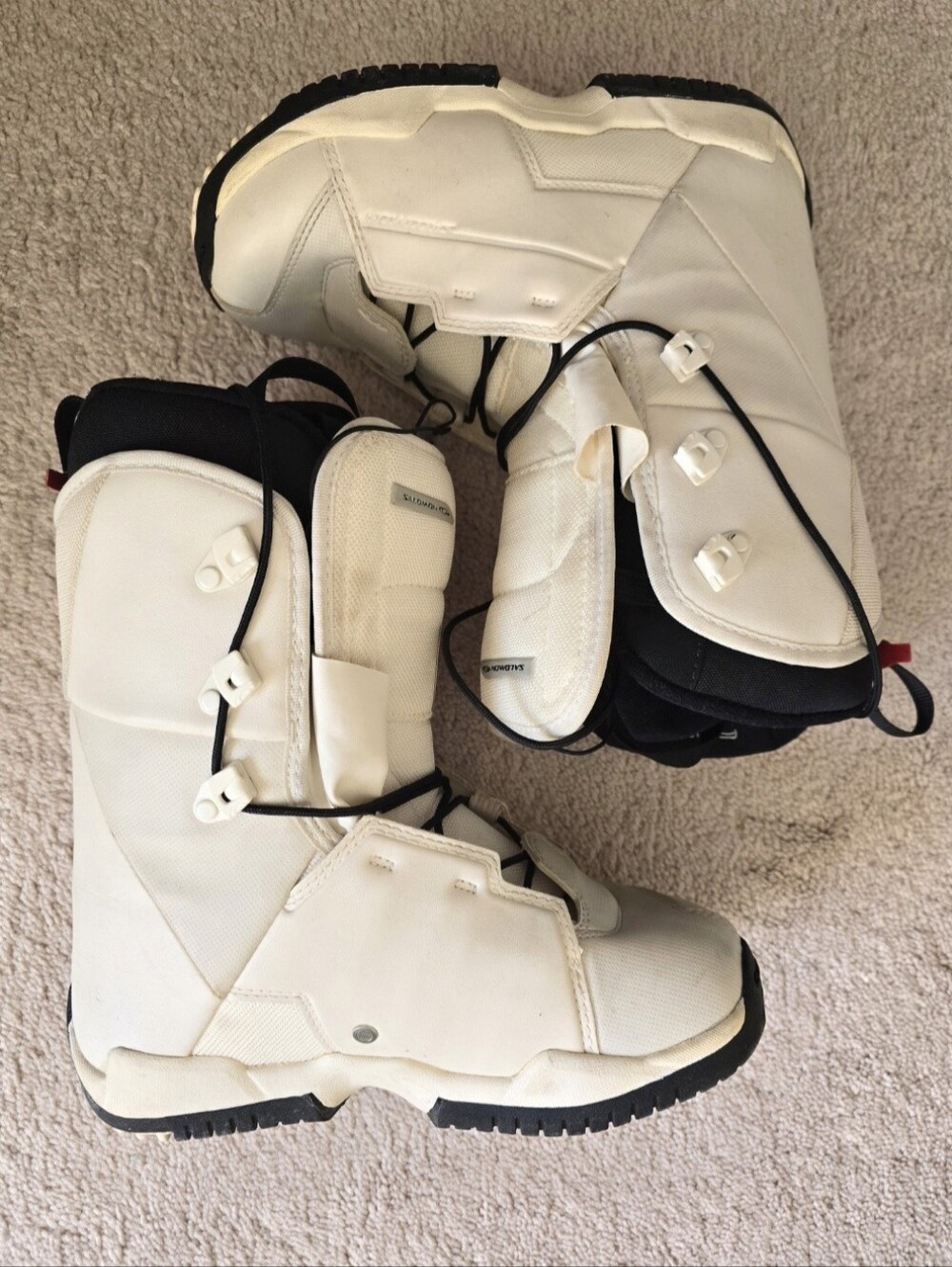 Salomon Snowboard Boots White Cream Women's Size 7